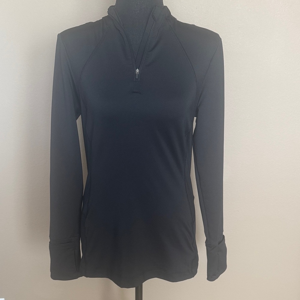 Athleta Black Long Sleeve Top S